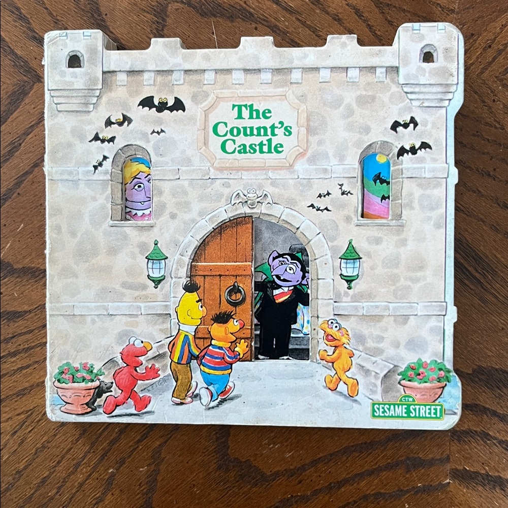Sesame Street kids book | The Count's Castle Board Book | vintage 2000